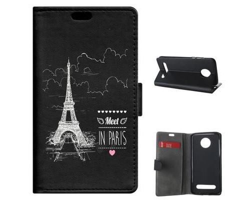 BeCool - Housse Etui Rencontre à Paris pour Motorola Moto Z2 Play