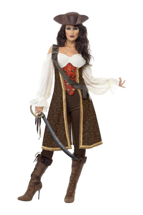 SMIFFYS Costume Femme Pirate De Haute Mer - Marron - M