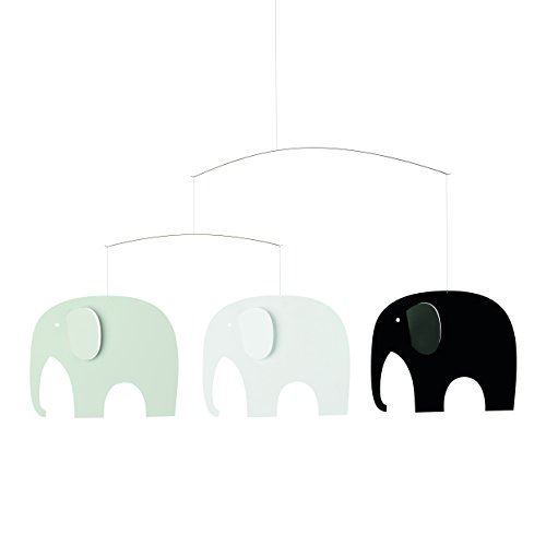 Flensted Mobiles Elephant party noir/blanc/gris