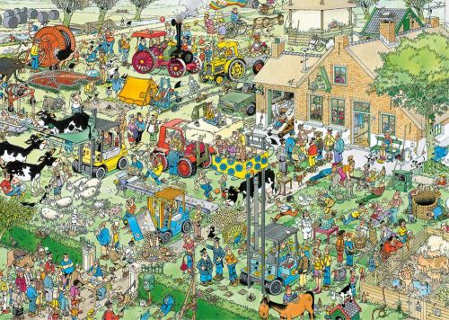 Jumbo Jan van Haasteren La Visite e La Ferme Puzzle (1000 Pieces)