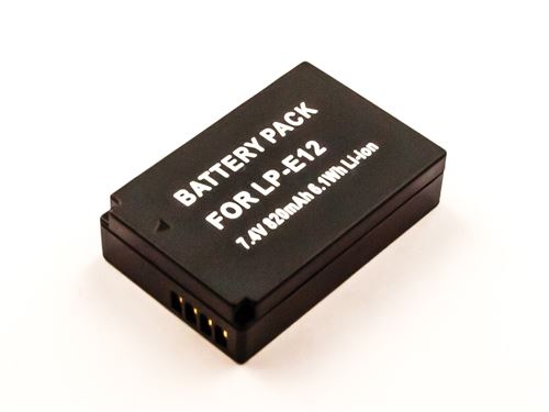 Batterie compatible CAN LP-E12, Li-ion, 7,4V, 820mAh, 6,1Wh