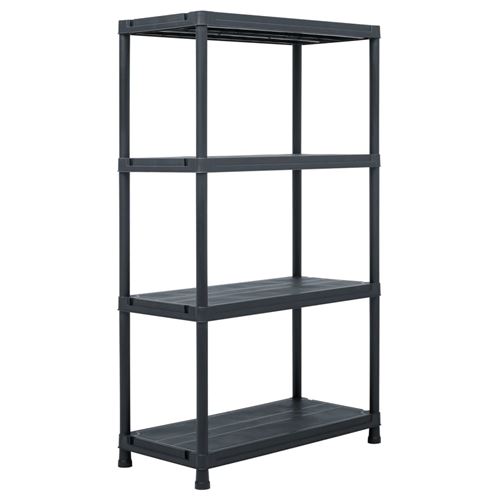 vidaXL Opbergrek 200 kg 80x40x138 cm kunststof zwart
