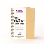 Carnet Kraft Spirales Papier blanc et pois 130 x 180 cm