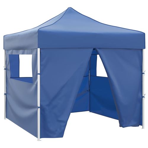 Vidaxl - Tente pliable avec 4 parois Bleu 3 x 3 m n/a