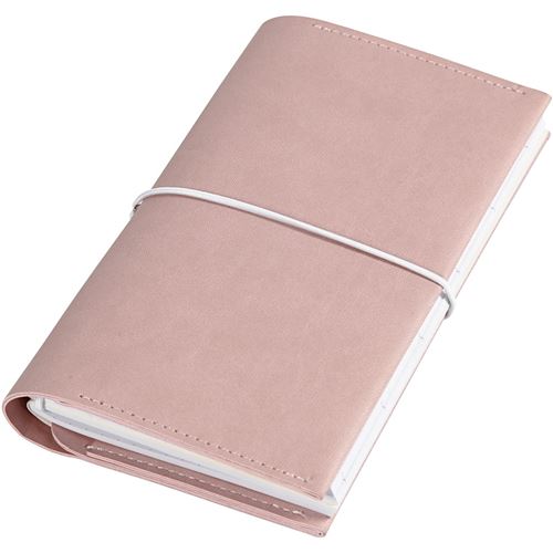 Creotime couverture de carnet élastique 10 x 18 cm rose