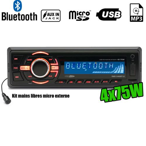 Autoradio Caliber RMD046BT-2 75W x 4 - Bluetooth - RDS/USB/SD/MP3/AUX/FM