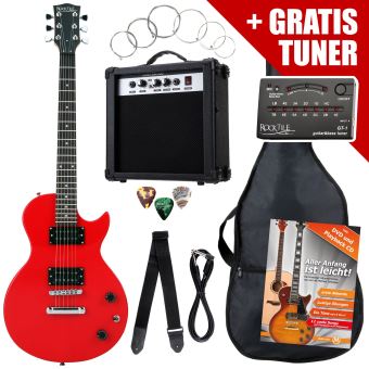 Rocktile L-Pack guitare électrique Red incl. ampli, housse, accordeur,  câble, sangle, Guitare électrique, Top Prix