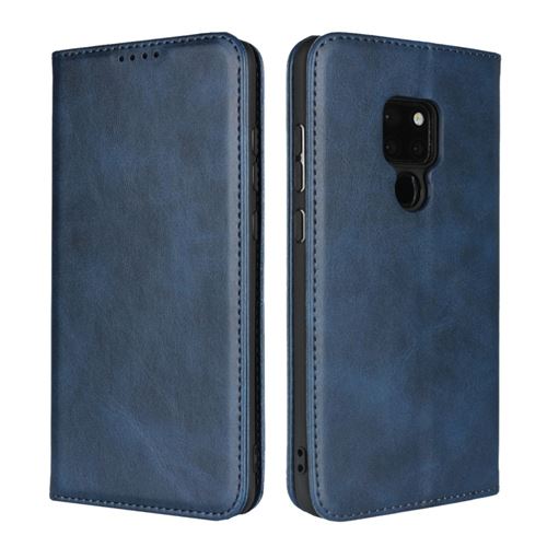 Etui en PU auto-absorbé bleu pour votre Huawei Mate 20