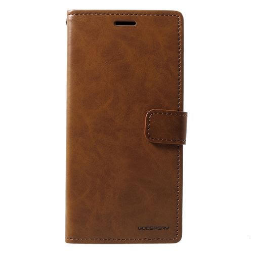 Etui en PU lune bleue marron pour votre Samsung Galaxy A7 (2018)
