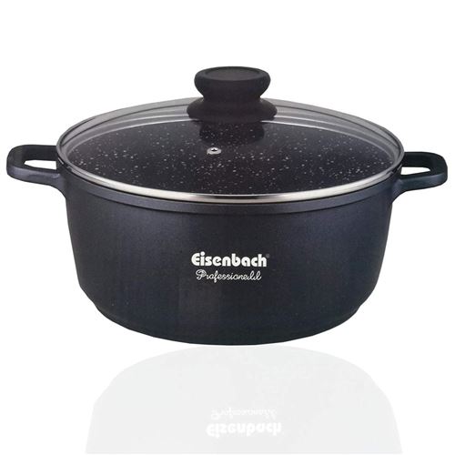 Faitout de 24cm, Fonte Alu, Revêtement Anti-adhérent Aspect Pierre Tous Feux Dont Induction