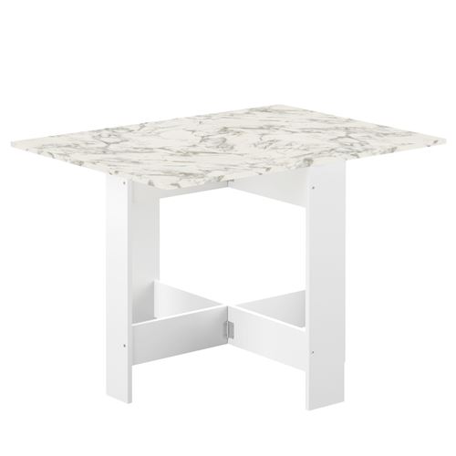 Table pliante PAPILLON : Temahome Blanc et marbre