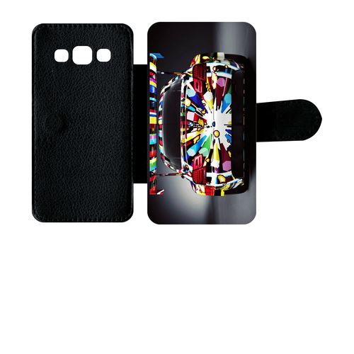 Etui À Rabat Samsung Galaxy A3 Voiture Art Coloré