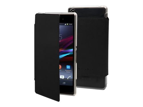 Muvit Mfx Made in Paris Crystal Folio - Flip cover voor mobiele telefoon - zwart - voor Sony XPERIA Z2