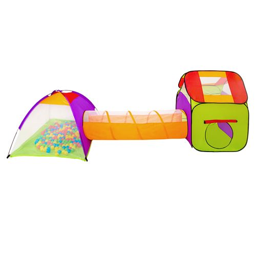 14 10 Sur Tectake Tente Enfant Tente Igloo Et Tunnel 0 Balles Et Sac Multicolore Jeux De Balle Achat Prix Fnac