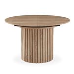 Table à Manger Ronde Extensible YSEULT - Style Industriel Bois Et Noir, 4 à 8 Personnes, 110-150cm - 7