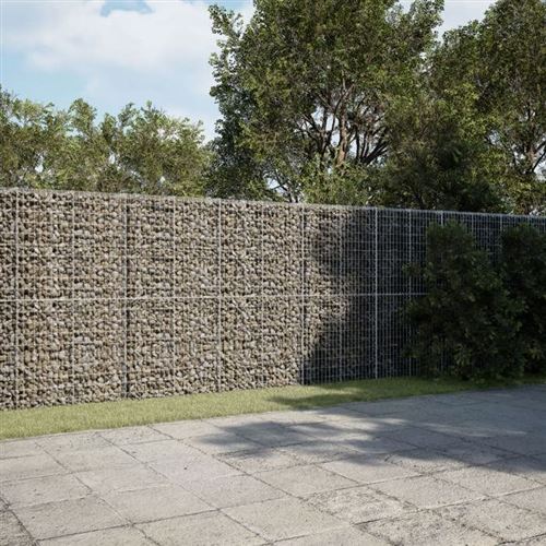 VidaXL - Panier gabion fer, One Size, Argent