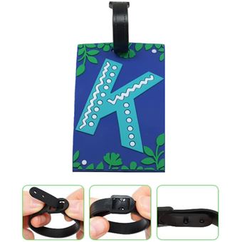 Kwmobile Lot 2 Étiquettes Bagage Valise - Tags Porte-Étiquette Avec Carte Identité - Bleu Foncé