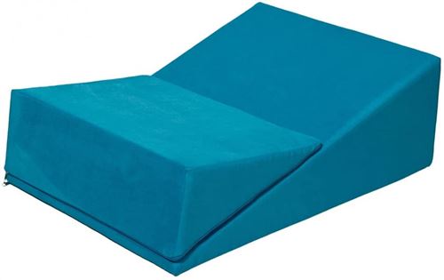 Fauteuil chaise longue canapé intime relaxant rabattable de forme triangulaire bleu