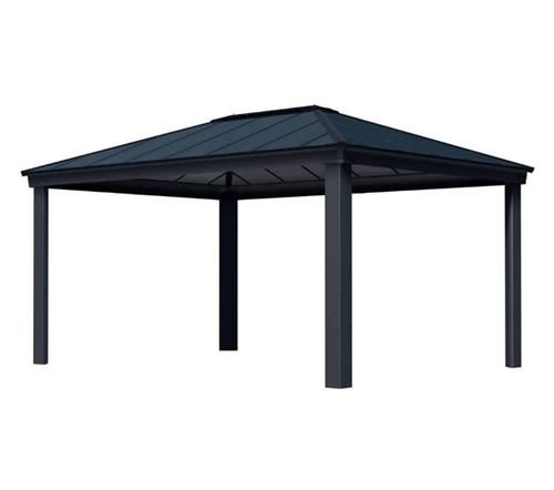 Tonnelle de jardin Dallas 3,64x4,88m, Anthracite