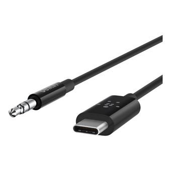 Belkin RockStar - Câble audio - 24 pin USB-C mâle pour mini-phone stereo 3.5 mm mâle - 1.83 m - blanc