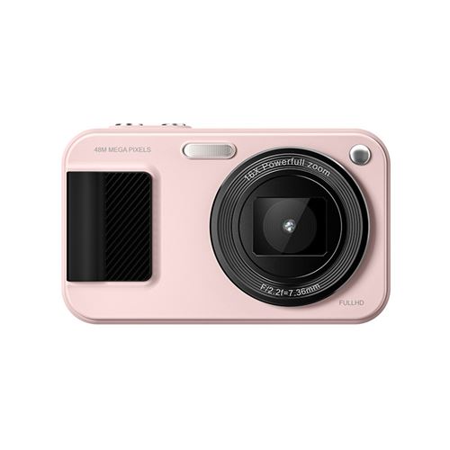 Appareil photo numérique pour enfants, idéal pour les débutants, portable,avec carte SD de 16 Go, couleur rose