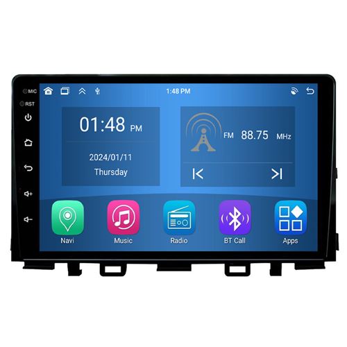 Autoradio RoverOne® Bluetooth CarPlay Android Auto Navigation 4Go RAM 64Go ROM pour Kia Rio YB KX Cross 2016-2020