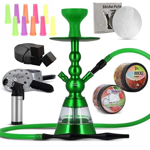  pack chicha altair khephren sultan verte pr&ecirc;t &agrave; l&rsquo;emploi 