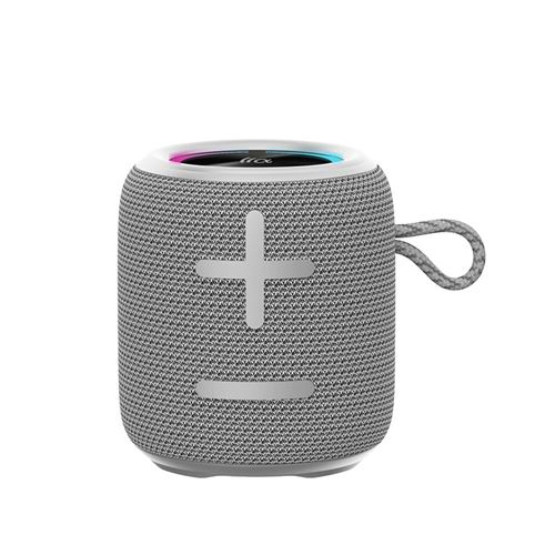  Enceinte Bluetooth portable IPX7 &eacute;tanche - Mini haut-parleur sans fil TWS, batterie 1200mAh, id&eacute;ale ext&eacute;rieur & voyage - Gris 