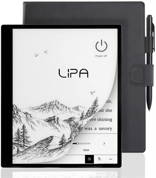Liseuse Lipa ET10 10 pouces – 64 Go – 4 Go de RAM – Plus de langues – Ebook et livre audio – Liseuse pour livres numériques – Avec Google Playstore