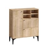Buffet en bois "Ewa" - 100 x 35 x 125 cm - Chêne Saphir