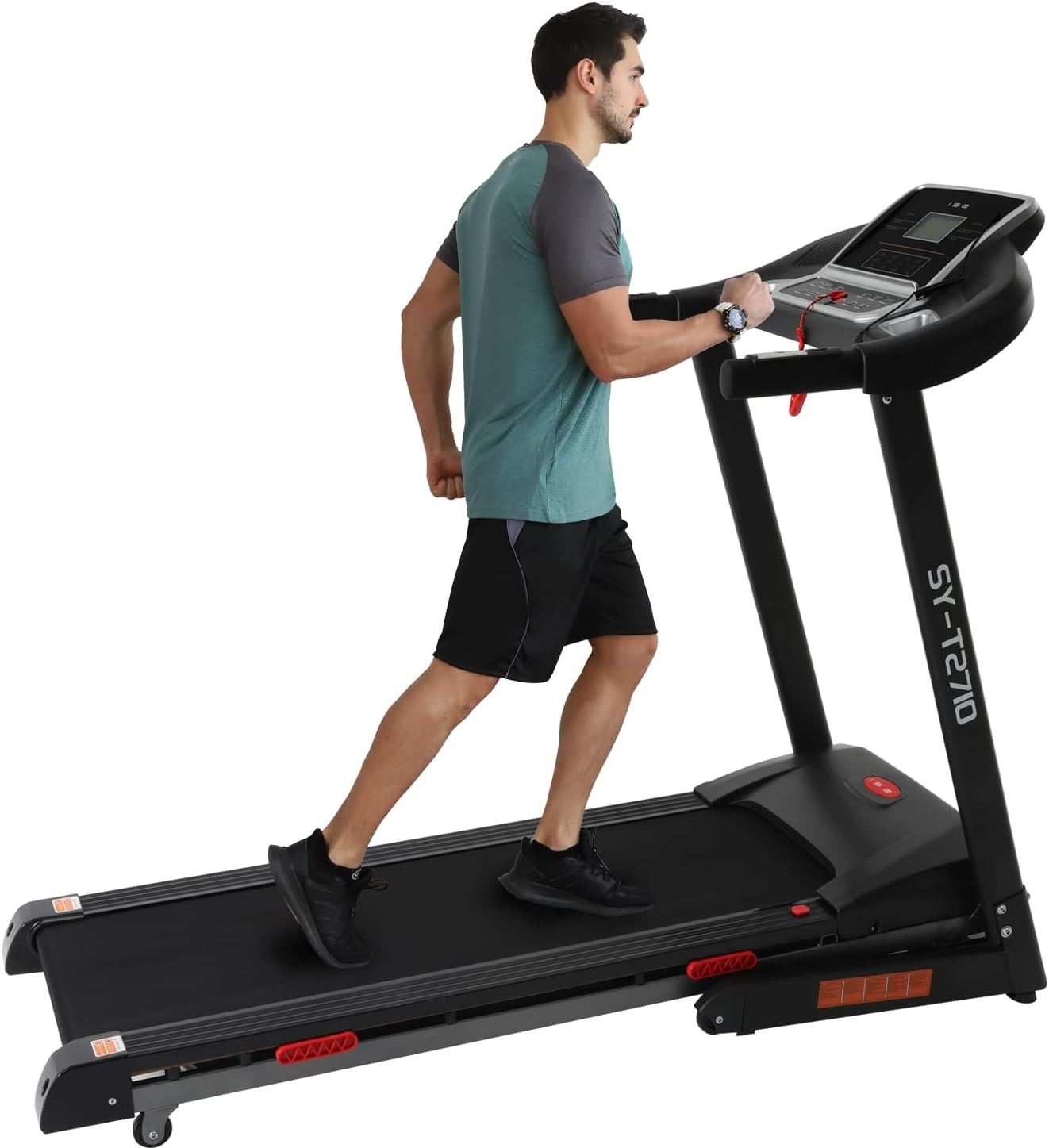 Tapis De Course Électrique Pliable 500w Avec Écran LCD Et Support Téléphone