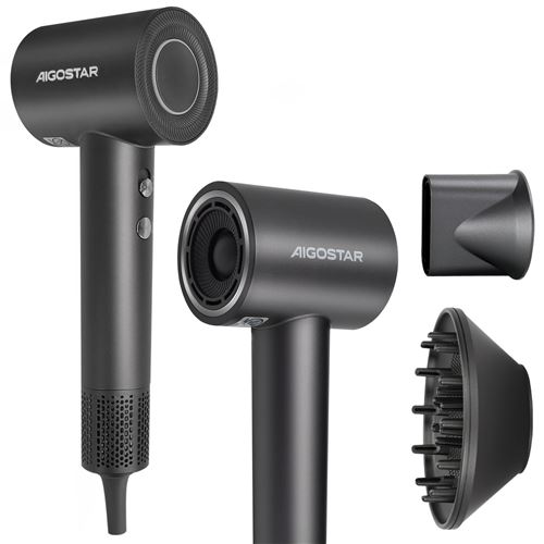 AIGOSTAR S&egrave;che-Cheveux Ionique, 200 Millions Ions N&eacute;gatifs, Moteur Sans Balais de 110000 RPM pour un S&eacute;chage Rapide, Diffuseur Magn&eacute;tique 