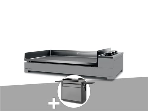 Non Communiqué Plancha Gaz Forge Adour Premium 75 Acier Avec Chariot