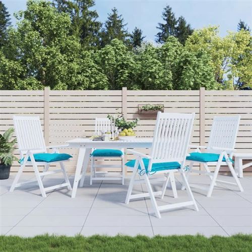 Vidaxl Turquoise Coussin De Chaise Tissu (X4) - Image 4