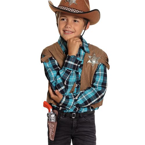 Pistolet de cowboy avec holster et ceinture