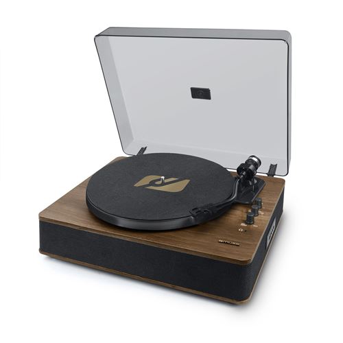 Muse Noir Platine Vinyle Mt-107 Bto, 33/45 Trs, Enceintes Stéréo 2X5w - Bluetooth, Usb Pour Lecture/Encodage, Finition Et Bois - Image 2