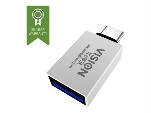 Vision - Adaptateur USB - 24 pin USB-C (M) pour USB type A (F) - USB 3.1 Gen 2 - blanc