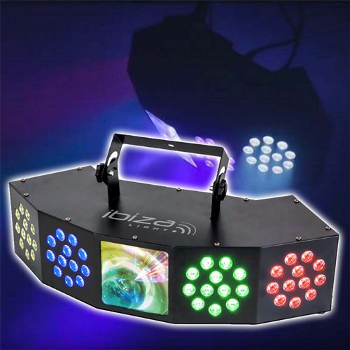 Portique + 4 Jeux De Lumière Effet Beam 5x2W LEDs RVB + Blanc + Jaune