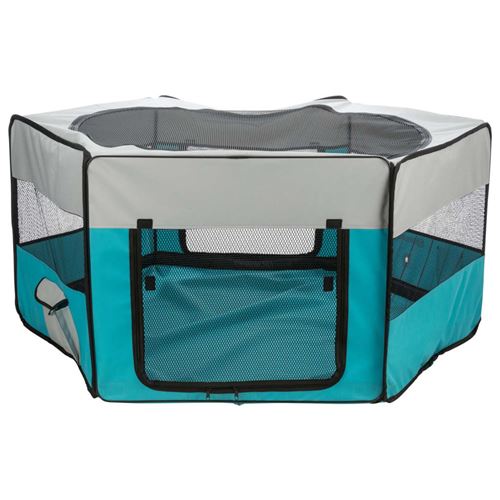 TRIXIE Enclos pour petits animaux 150x65 cm Turquoise et gris clair