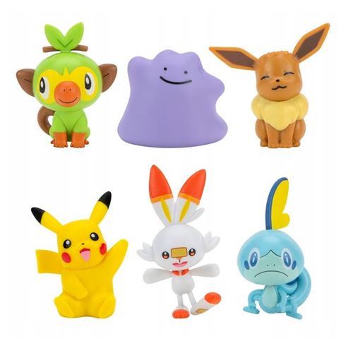 Pack de 6 figurines Pokémon - W4 (Arko, Poussifeu, Gobou , Griknot,  Pikachu, Osselait) au meilleur prix