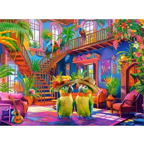 Puzzle 200 pièces : premium Perroquets au Paradis Castorland