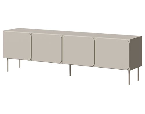 BEST MOBILIER Elvis - Meuble Tv 200 Cm - 4 Portes - Beige