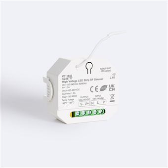 TechBrey Contrôleur Ruban LED Monochrome 220V SKYDANCE S1-HV Compatible avec Bouton-Poussoir et Télécommande RF Monochrome - 1