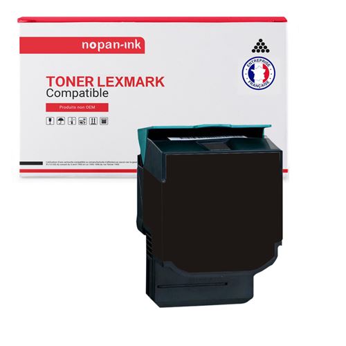 TONER 80C0S10 80C0S10 Noir x 1 Compatible pour LEXMARK-NOPAN-INK Lexmark CX310 CX310dn CX310n CX410 CX410de CX410dte CX410e CX510 CX510de CX510de CX510dte