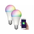 Luminea Home Control : 2 ampoules LED connectées E27 / 9 W / RVB / CCT LAV-150.rgbw