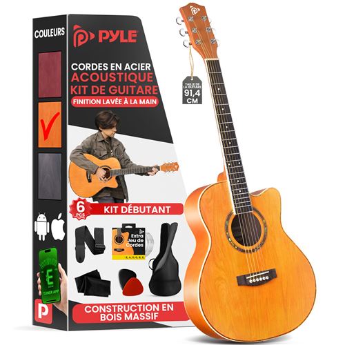 Guitare Acoustique - Pyle - Taille Junior 3/4 en Bois Massif