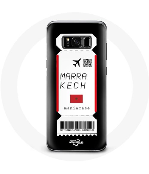 Coque pour Samsung Galaxy S8 Billet d'avion Marrakech Maroc Maniacase