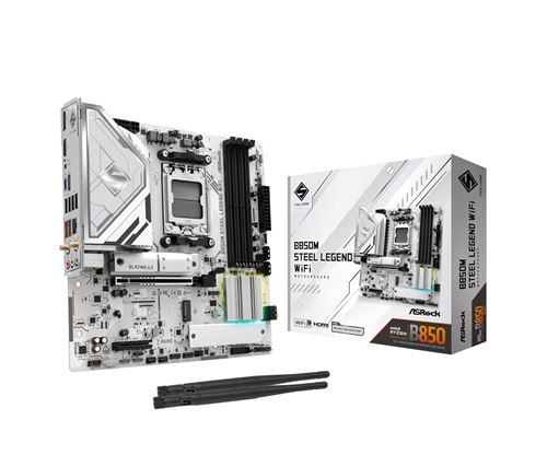 Non Communiqué Asrock Carte Mère B850m Steel Legend Wifi (Amd Am5) Micro Atx