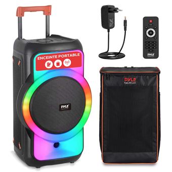 Pyle Enceinte Bluetooth de Fête - Bluetooth avec Système Stéréo sans Fil Véritable - avec Sac de Transport - 1