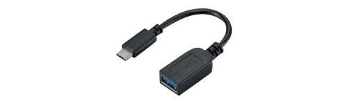 Fujitsu - Adaptateur USB - USB-C (M) pour USB type A (F) - 15 cm - noir - pour Celsius H7510, J5010, W5010; ESPRIMO D7010, D7011, D9010, D9011, G9010, P9910